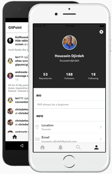 GitPoint Profile Screen